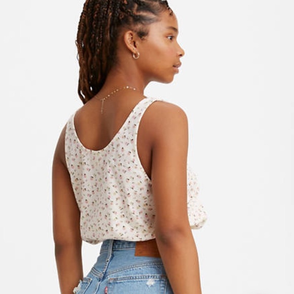 Levi’s Mini Floral Crop Top Sz XL - Picture 3 of 11